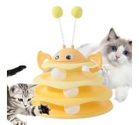 Jouet À Circuit Pour Chat,Activité De Jeu Ludique À 3 Couches Pour Chaton Avec Exercice Amusant - Jouets Tourniquet Chat D'Intérieur,Destiné Au Salon, Au Sous-sol, À La Maison, À L'Appartement, À La F