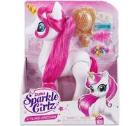 Jouet a Coiffer - ZURU - Sparkle Girlz Licorne Styling Set - Licorne avec accessoires de coiffure personnalisables