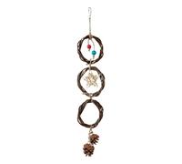 Jouet à déchiqueter - Accessoire à mâcher naturel, balançoire suspendue, exercice durable du bec | Jouet pour oiseau captivant pour grandes perruches de taille moyenne, cacatoès, pigeons, pigeons de