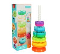 Jouet À Empiler Bébé, Jouet Empilable Rotatif, Jouet À Pile Tournante, Tour Rotative Arc-en-ciell, Jouets d'apprentissage Éducatifs Et Interactifs pour Développer La Concentration Et La Créativité, C