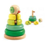 Jouet à empiler en bois - DJECO - Tournitwist - Vert - Mixte - A partir de 12 mois