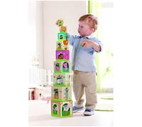 Jouet à empiler en bois - HABA - Cubes à la campagne - Pour enfants de 12 mois à 4 ans - Vert