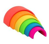 Jouet à empiler petit arc-en-ciel en silicone Neon No Name G