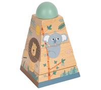 Jouet à empiler - Small foot company - Tour à empiler Safari - Bois robuste - 12 mois et plus - Mixte