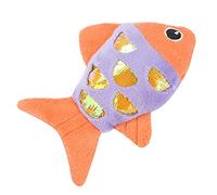 Jouet à fourrure en forme de poisson avec peluche douce et broyage avec hochet