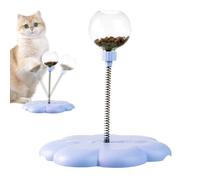 Jouet à friandises, jouet pour chat à plumes amovible, avec barre à ressort, balle interactive, pour favoriser des habitudes alimentaires saines, snackball pour animaux de compagnie