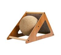 Jouet À Gratter pour Chat Et Lapin avec Boule Tournante Et Plateforme Fixe en Sisal Naturel, Jouet Interactif Durable pour Animaux Domestiques