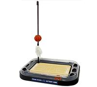 Jouet à gratter pour chat NCAA PENN State Nittany Lions Réversible Court de basket-ball en feutre/carton Jouet interactif Balle Bell Tracks. Jouet pour chat 6 en 1 Baguette pour chat Sondage Ballon de