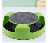 Jouet à Gratter Rond pour Chat, Jouet pour Chat Catch Mouse Motion, Exercice D'entraînement Interactif, Jouet de Jeu avec Souris, Planche à Gratter, Jouets Interactifs pour Chat pour Chats(Vert)