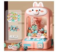 Jouet à Griffe ， Clip De Poupée pour Fille avec Lumières Et Musique,30 Peluches Et 10 Gashapons ， Machine Fete Foraine pour 4-8-12 Ans Garçon Fille Idées Cadeaux ,Rabbit