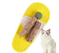Jouet à mâcher à l' à chat, design de pantoufle en luffa, aide au nettoyage des dents, accessoire de jeu interactif, gadget d'auto-divertissement, fixation robuste pour chiens de petite, moyenne