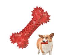 Jouet à mâcher avec os à pics - 14 x 6 x 6 cm - Jouet à mâcher pour chiot avec os à pics - Amplificateur de liaison - Jouet souple et polyvalent pour la dentition