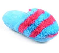 Jouet à mâcher bleu pour animal de compagnie, chiot, chat, en forme de pantoufle en peluche, jouet à mâcher en forme de peluche pour nettoyer les dents