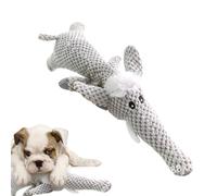 Jouet à mâcher couineur pour chien - Peluche éléphant mignonne pour chiot - Doudou qui fait ses dents pour chien - Jouet interactif robuste pour l'entraînement, le réconfort, la traction et le
