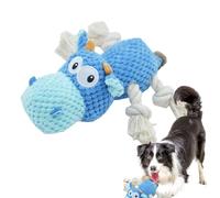Jouet À Mâcher Crissant pour Chien - Interactive en Peluche, Figurine De Vache Grinçante | pour Occuper Votre Animal, Jeu en Intérieur Et Extérieur, Distraction Et Amusement Canin