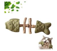 Jouet à mâcher dentaire créatif en forme d'os de poisson pour chat, herbe à chat naturelle et bâton de nettoyage des dents de vigne, répare la santé dentaire du chat, outil de soins des dents félines