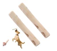 Jouet à Mâcher en Bois pour Chiens - Deux Jouets à Mâcher en Forme de Bâton - Friandises Naturelles pour Mâcheur Agressif Destinées à l'Exercice de Dentition des Chiots et à l'Enrichissement des