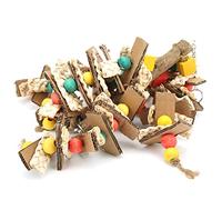 Jouet à Mâcher en Bois pour Perroquet, Broyeur à Bec coloré pour Suspendre Un Jouet de Morsure D'oiseau pour Perroquets, Aras, Cacatoès, sans Danger à Mordre, à Mâcher en Cage à Oiseaux pour