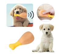 Jouet à mâcher en caoutchouc durable en forme de culot de poulet avec un couinement pour un jeu interactif de chiot