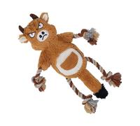 Jouet à mâcher en corde de vache pour chien - Jouet interactif couineur en forme de vache - Jouet interactif à mâcher pour chiot - Jouet à mâcher pour chiot - Stimulation du cerveau