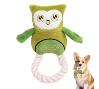 Jouet à mâcher en forme de chouette pour chien - Jouet interactif doux en forme de chouette - Jouet en corde robuste - Jouet stimulant le cerveau à mâcher et à rapporter
