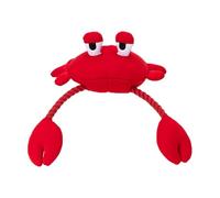 Jouet à mâcher en forme de crabe rouge, en peluche, jouet interactif pour chien, tissu en peluche doux, 51 x 51 x 15 cm, pour chiens qui aiment mâcher