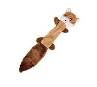 Jouet à Mâcher en Forme de Raton Laveur pour Chien, en Peluche Robuste, Son Bibi pour Chiots Ludiques, 18,1 Pouces, Idéal pour Les Séances D'entraînement des Animaux de Compagnie (Brown)
