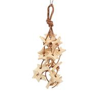 Jouet À Mâcher En Forme D'étoile Et Oiseau En Bois Naturel Sans Peinture Pour Perruches Grandes Et Petites Calopsittes Perroquets Papes Amazones Ara Grands Oiseaux Exotiques Pour Le Jeu Et L'occupati