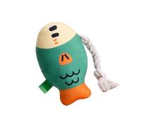 Jouet à mâcher en peluche pour animal de compagnie - Poisson soufflé en peluche douce - Jouets à mâcher sonores interactifs pour chiens résistants à l'usure pour l'intérieur du chien