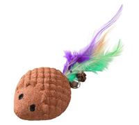 Jouet à mâcher en peluche pour chat - Jeu de en forme de hérisson, queue de cloche qui sonne 15,7 x 5,8 cm, teaser en fausse fourrure douce | Animal en peluche interactif pour animaux de compag