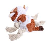 Jouet à Mâcher en Peluche pour Chien, Design de Vache Mignon, Interactif et Grinçant pour Un Temps de Jeu Engageant pour Les Races Moyennes et Grandes