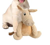 Jouet à mâcher en peluche pour chien - En forme d'âne grinçant - Jouet durable pour animaux de compagnie avec effet nettoyant des dents - Jouet à mâcher pour petits chiens et chiots