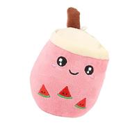 Jouet à mâcher en Peluche pour Chien, Jouet en Peluche pour Chien | Thé à Bulles d’Oreiller en Peluche - Oreiller câlin de Dessin animé, Oreiller de thé en Peluche pour Chien et Chat, réduit l'ennui