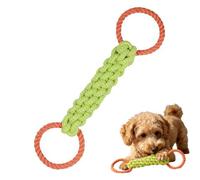 Jouet à mâcher interactif pour chien avec poignée robuste, pour chiens de petite et moyenne taille, nettoyage des dents et jeu à mâcher difficile (vert)