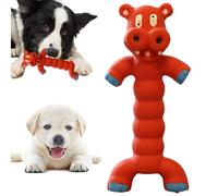 Jouet à mâcher pour chien - 19 cm en forme de bâton - Jouet de grognement en latex durable - Jouet de dressage pour chiot avec bruit - Jouet interactif pour chien à rapporter pour petits et petits
