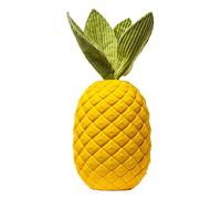 Jouet à mâcher pour chien - Ananas dur - Jouet couineur pour chien - Avec alimentation de traitement - Texture claire - Pour la santé dentaire - Design durable pour les dents agressives