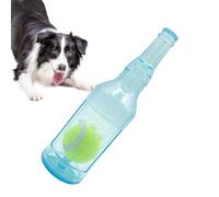 Jouet à mâcher pour chien, bouteille de bière avec balle de tennis, jouet couinant avec balle de tennis, bouteille indestructible, pour chiot, jeu d'extérieur, jouets de dentition pour chiens