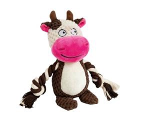 Jouet à Mâcher pour Chien Coucou en Peluche Vache Interactif à Mâcher