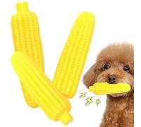 Jouet à mâcher pour chien de maïs - Brosse à dents pour chien de maïs - Jouets interactifs à mâcher pour chien | Jouet amusant qui sonne, jeu de 3 pièces, résistant à mordre pour e