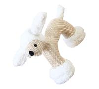 Jouet à mâcher pour chien - Éléphant interactif en peluche douce de 9,84 pouces - Jouet couineur pour nettoyage des dents pour chiens de petite taille - Mâcher agressif - Entraînement des chiots