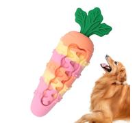 Jouet à mâcher pour chien en forme de carotte - Jouet en silicone durable avec son, jouets de dentition pour chiens de petite, moyenne et grande taille, jouets interactifs amusants à mâcher en forme