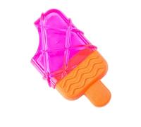 Jouet à mâcher pour chien - En forme de crème glacée - Jouet de nettoyage des dents pour chien - En silicone - Motif d'eau - Aide à la mastication pour bouledogue - Stimulation mentale - Pour les