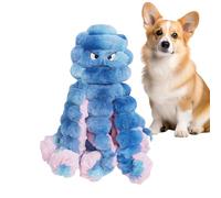 Jouet à mâcher pour chien en peluche résistant aux morsures en forme de pieuvre, 30 x 25 x 25 cm, jouet pour chiot de petite race, intérieur et extérieur, maison, parc, marche, plage, pelouse, jardin
