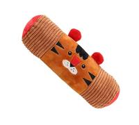 Jouet à mâcher pour chien, jouet à mâcher agressif, jouet à mâcher pour chien, cylindre doux Tigre Toya en corde en peluche grinçante, kit de nettoyage des dents de chien