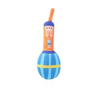 Jouet à mâcher pour chien - Peluche sonore interactive en forme de microphone, design doux mais durable pour masticateurs délicats, squeaker intégré pour l'engagement | Jeu en intérieur