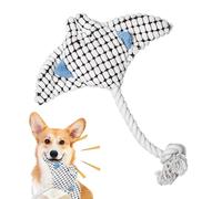 Jouet à mâcher pour chiens en peluche, jouet interactif chiots avec des stries d'animaux marins, jouet souple et durable pair animaux domestiques pour entraînement contre l'ennuye, G