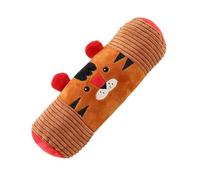 Jouet à mâcher pour chiot - Cylindre en forme de tigre couineur - Jouet à mâcher pour chiot - Jouet de nettoyage des dents pour chien - Soulagement des