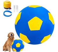 Jouet À Mâcher Pour Chiot - Gonflable De 18 Pouces | Balle Pour Chien En PVC En Tissu Oxford - Jouet Interactif Durable Avec Pompe À Air Pour Cour, Pelouse, Jardin, Appartement, Bureau, Jeu Et Entraîn