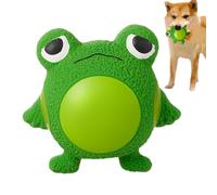 Jouet à mâcher pour chiots en latex - Boule de grincement grincheux, jeu amusant de chiens Squeeze | Accessoire d'entraînement pour animaux de compagnie, forme de poire de grenouille jaune C