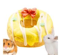 Jouet À Mâcher Pour Hamster - Aux Légumes Naturels Faits À La Main, Formes De Gâteau Et De Beignet, Anneau De Dentition Pour Petits Animaux De 2,76 À 3,15 Pouces, Collation À Ronger Pour Anima